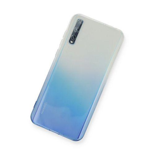 Newface Huawei Y8P Kılıf Lüx Çift Renkli Silikon - Mavi