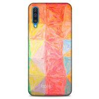 Samsung Galaxy A50 Kılıf Pastel Renkler (26) Tpu Silikon Kılıf Sarı Kırmızı