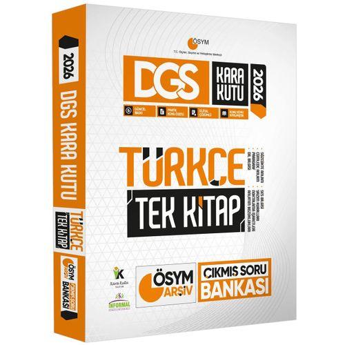 2026 DGS Kara Kutu Türkçe TEK KİTAP ÖSYM Arşiv Çıkmış Soru Bankası Konu Özetli Dijital Çözümlü