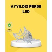126 Led’li Yıldız Ay Perde Işık Prizden Çalışan Dekoratif Aydınlatma