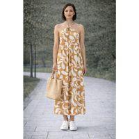 ALEXANDERGARDI Desenli Halter Yaka Maxi Elbise