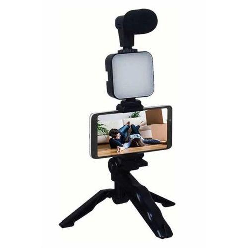 Telefon Tutucu Mikrofonlu Işıklı Youtuber Video Kayıt