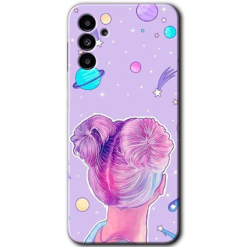 MRCİLETİSİM Samsung Galaxy A13 5G Kılıf HD Desen Baskılı Arka Kapak + Temperli Cam - Uzaylı Kız