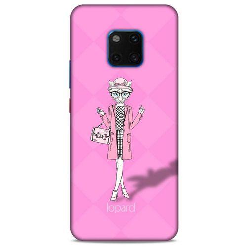 Huawei Mate 20 Pro Kılıf FunnyMaX (21) Koruyucu Kapak Şeker Pembe Kedi