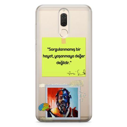 Huawei Mate 10 Lite Kılıf Caps Sokrates Hayat Arka Kapak Koruma Desenli Full Koruyucu