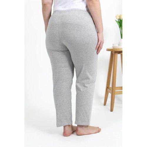 Kadın Pamuklu Büyük Beden Alt Pijama Gri