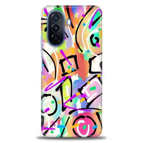 Tecno Pova Neo 2 Kılıf HD Baskılı Kılıf - Renkler ve Çizgiler + Tam Ekran Koruyucu
