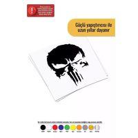 Alevli Punisher - Araç, Oto, Laptop, Duvar Uyumlu Sticker 50*60 Cm