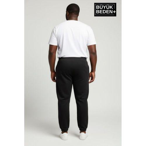 Erkek Büyük Beden BROOKLYN Baskılı Paça Lastikli Rahat Kesim Jogger İnce Eşofman Altı SPR26BEA951-2