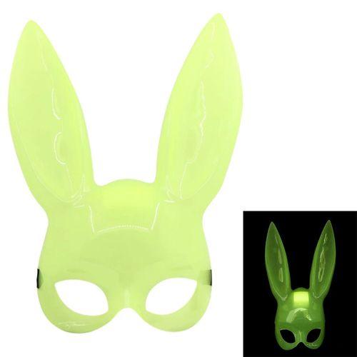 Karanlıkta Parlayan Fosforlu Tavşan Maskesi – Glow Bunny Masquerade Maske (32x22 Cm) - Lisinya