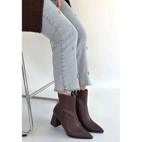 Oter Kahverengi Cilt Topuklu Bot