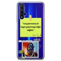 Honor View 20 Kılıf Caps Sokrates Hayat Arka Kapak Koruma Desenli Full Koruyucu