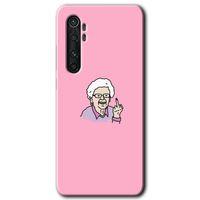 Xiaomi Mi Note 10 Lite Kılıf HD Desen Baskılı Arka Kapak - Bad Grandmother + Kırılmaz Cam