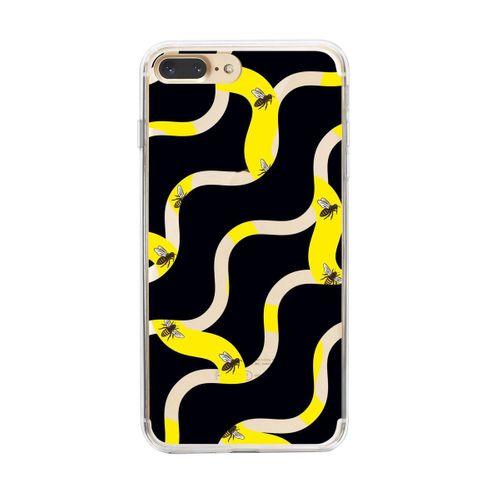 iPhone 8 Plus Wavy Bee Premium Şeffaf Silikon Kılıf