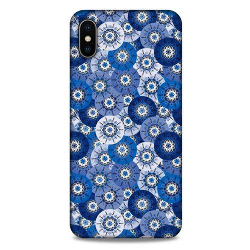 Apple iPhone XS Max Uyumlu Kılıf Mavi Delisi (37) Silicone Cover Daireler