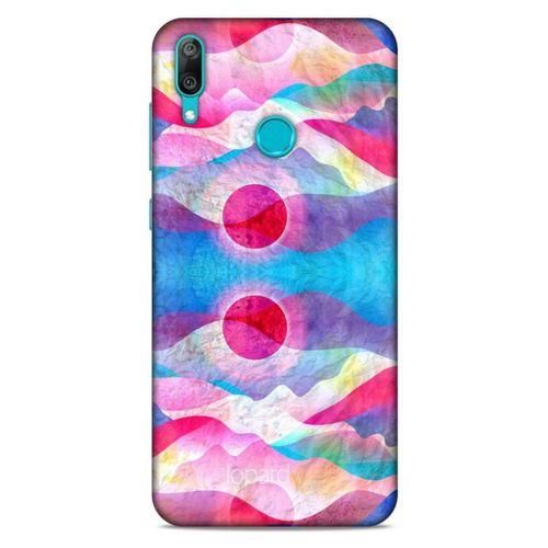 Huawei Y7 Prime 2019 Kılıf Pastel Renkler (20) Koruyucu Kılıf Fuşya Mavi