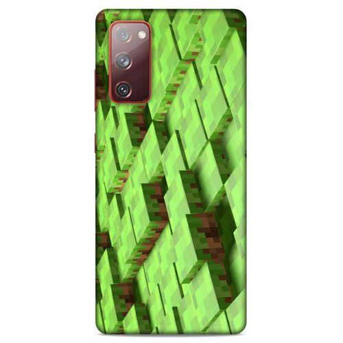 Lopard Samsung Galaxy S20 Fe Uyumlu Kılıf PiXel (4) Koruma Kılıfı Koyu Yeşil