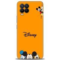 Realme 8 Kılıf HD Baskılı Kılıf - Turuncu Disney + Tam Ekran Koruyucu