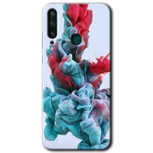 Huawei Y6P Kılıf Baskılı Kapak - Renkli Karışım +Tam Ekran Koruyucu
