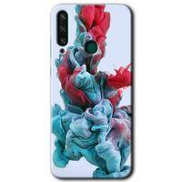 Huawei Y6P Kılıf Baskılı Kapak - Renkli Karışım +Tam Ekran Koruyucu