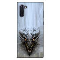 Samsung Galaxy Note 10 Kılıf Dragons (11) Tam Koruma Beyaz Ejderha