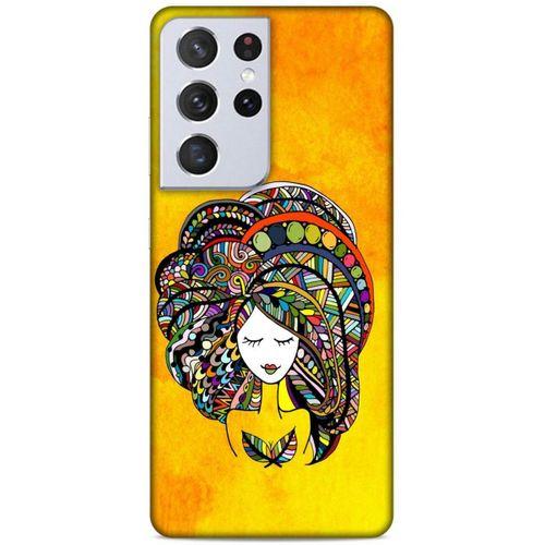 Lopard Samsung Galaxy S21 Ultra Uyumlu Kılıf Sürreal Yüzler ♀ (34) Slim Armor Kılıf Desenli
