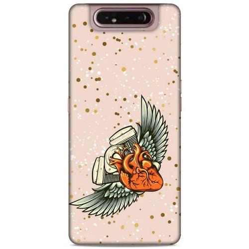 Lopard Samsung Galaxy A80 Uyumlu Kılıf Tattoo's (27) Tasarımlı Kılıf Kalp Dövmesi