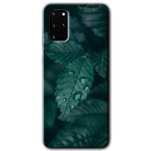 Potkal Hediye Fabrikası Samsung Galaxy S20 Plus Kılıf HD Desen Baskılı Arka Kapak - Yağmurlu Yaprak