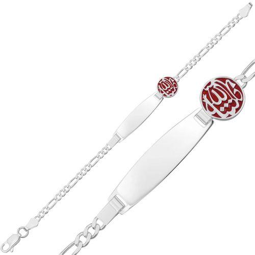 Kişiye Özel Maşallah Yazılı Gümüş Çocuk Künyesi