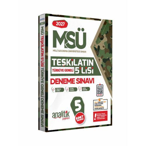 2027 MSÜ Teşkilatın 5lisi Özgün Deneme Paketi Yeni Nesil Türkiye Geneli Çözümlü Analitik Yayınları