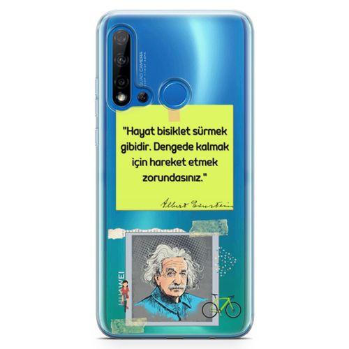 Huawei Nova 5i Kılıf Caps Eisnstein Arka Kapak Koruma Desenli Full Koruyucu