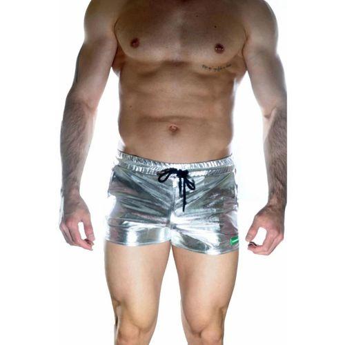 Erkek Gümüş Lame Short