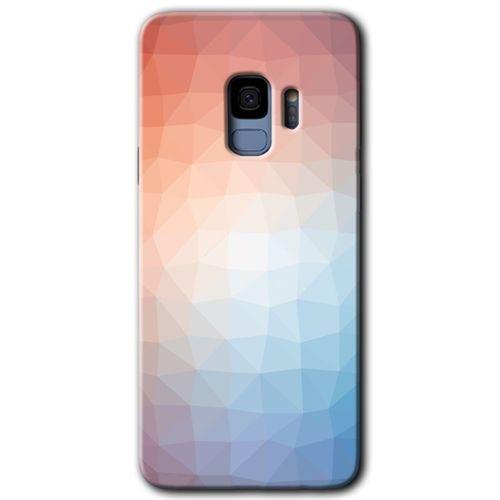 Potkal Hediye Fabrikası Samsung Galaxy S9 Kılıf HD Desen Baskılı Arka Kapak - Polygon Graident 3