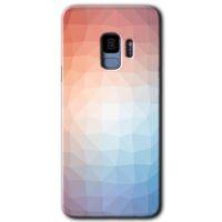Potkal Hediye Fabrikası Samsung Galaxy S9 Kılıf HD Desen Baskılı Arka Kapak - Polygon Graident 3