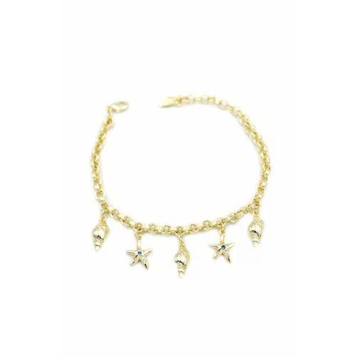 Deniz Kabuğu Charm Bileklik - Altın