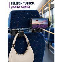 Araç İçi Telefon Sabitleyici Ve Koltuk Arkası Çanta Askılığı