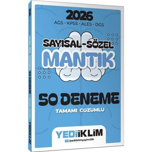 2026 AGS KPSS ALES DGS Sayısal Sözel Mantık Tamamı Çözümlü 50 Deneme Yediiklim Yayınları