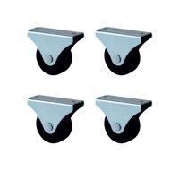 Furç Sabit Teker - 56MM - Siyah HKS231 - 4 Adet