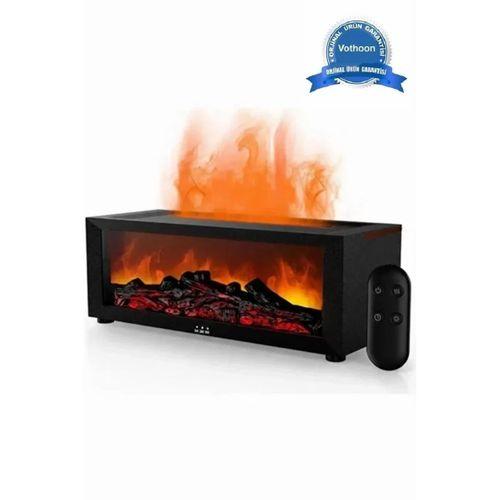 A4 Şömine Esintili Aromaterapi Difüzörü Ultrasonik Hava Nemlendici