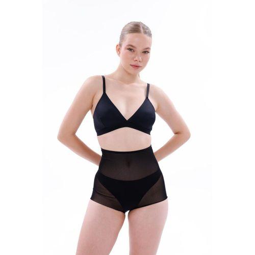 Siyah 2706 Lazer Tül Toparlayıcı Slip Hayalet Külot Korse