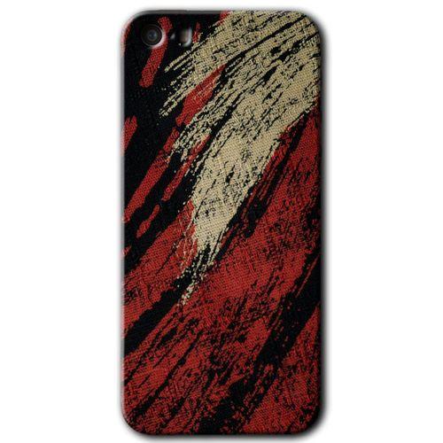 MRCİLETİSİM iPhone 5s Kılıf HD Desen Baskılı Arka Kapak + Temperli Cam - Kumaş Deseni 6