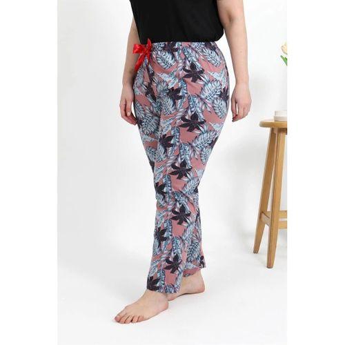 Kadın Pamuklu Büyük Beden Alt Pijama Somon