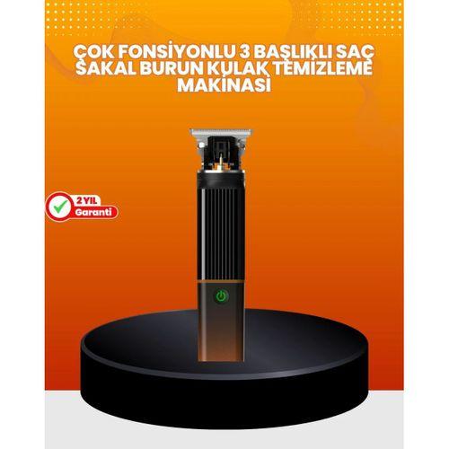 Erkekler İçin 3 İn 1 Şarjlı Bakım Seti – 7300 Rpm Güçlü Motor Ve Sessiz Çalışma