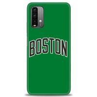 Xiaomi Redmi 9T Kılıf HD Baskılı Kılıf - Boston Yeşil + Tam Ekran Koruyucu