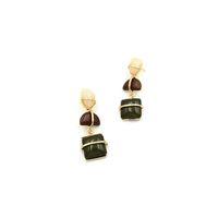 Taşlı Küpe - Yeşil