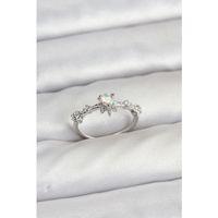 Gümüş Renk Pirinç Yıldız Model Kadın Yüzük