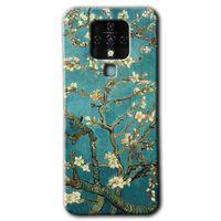 MRCİLETİSİM Tecno Camon 16 Kılıf HD Desen Baskılı Arka Kapak+Temperli Cam - Almond Blossom