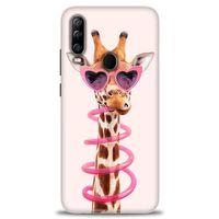 General Mobile GM 20 Pro Kılıf HD Baskılı Kılıf - Pipetli Zürafa + Tam Ekran Koruyucu