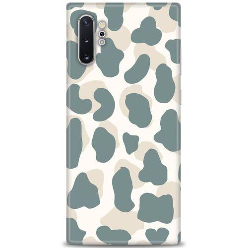 Samsung Galaxy Note 10 Plus Kılıf HD Baskılı Kılıf - Mavi Bej + Tam Ekran Koruyucu