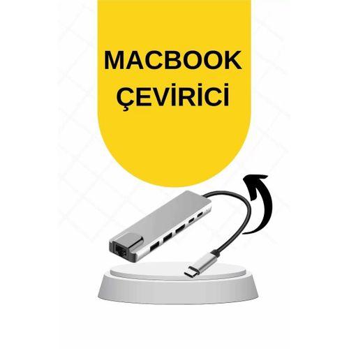 Macbook Pro/air Uyumlu Usb Type-c 8 In 1 Hub Dönüştürücü Çevirici Çoklayıcı Usb Hdmı Micro Sd 8 Girişli